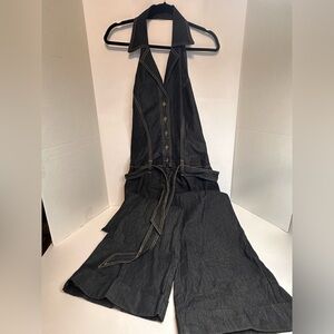 Bisou bisou early 2000’s halter denim jumper